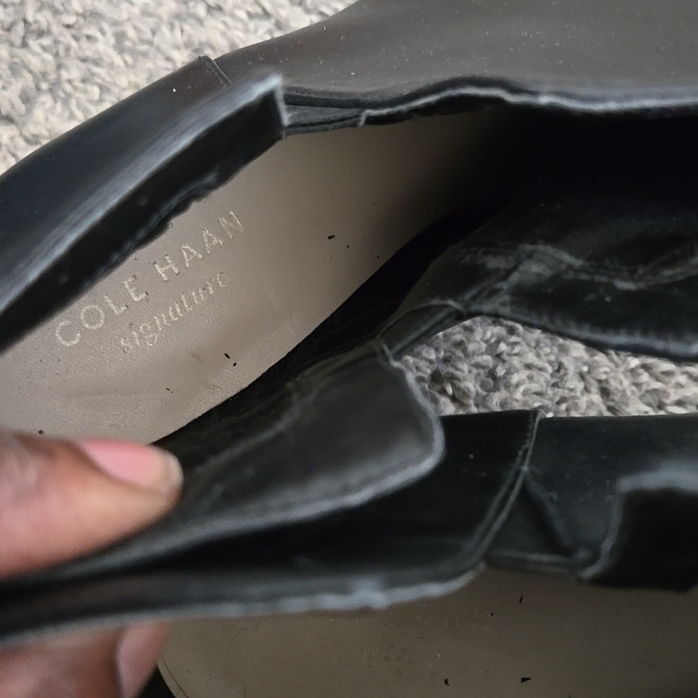 Cole Haan Black Ankle Booties with Stack Heel Size 7.5B - Picture 5 of 11